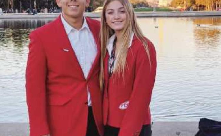 Nick Pineda, left, with Grace Garee in Washington D.C.