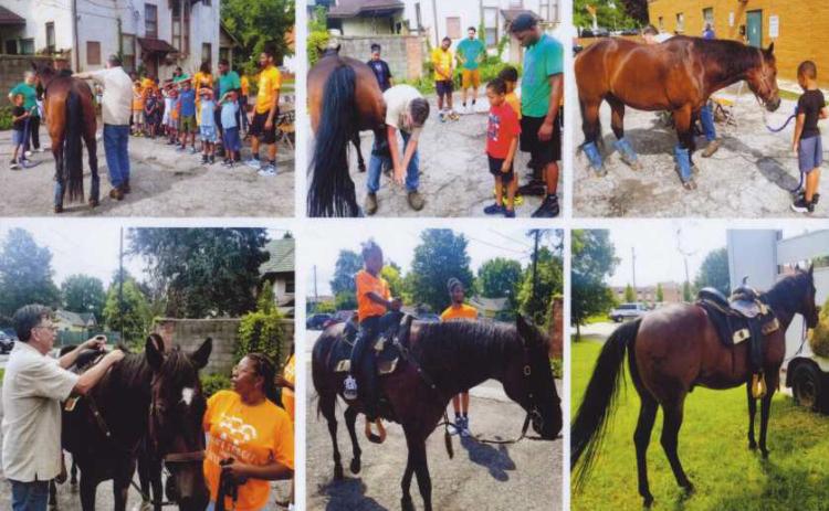 Local barbershop owner helps area children encounter horseback riding for the first time