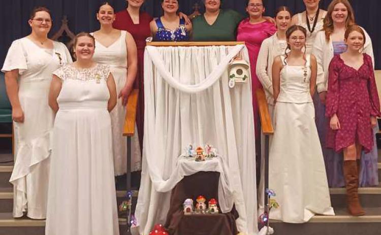 Attendees of the International Order of Rainbow Girls semi-annual installation of officers.