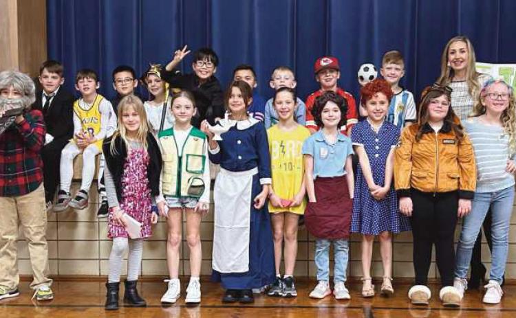 Toth third graders present biography wax museum