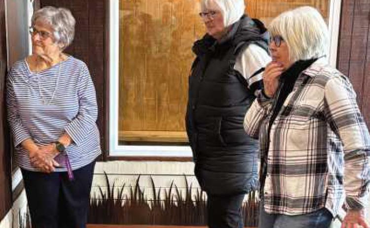From left, club members Darlene Limmer, Cher Johnson and Joanne West.