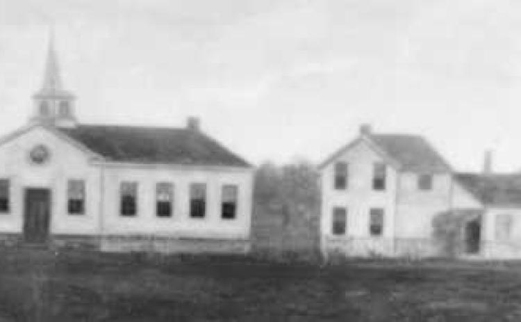 Grace Evangelical Church and parsonage–ca. 1883