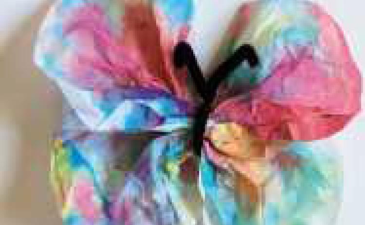 Easy to make coffee filter butterfly