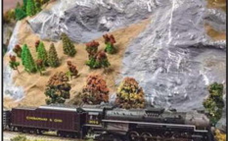 One of the model train scenes featured by the Blissfield Model Railroad Club.