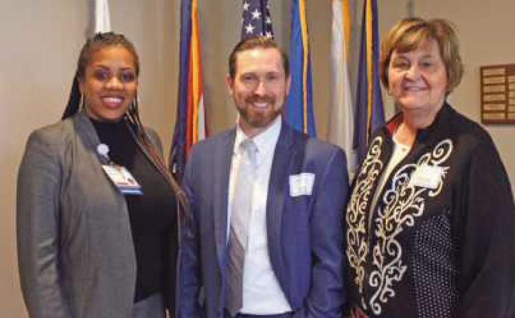 From left are Andrea Gwyn, president of Mercy Hospital Perrysburg, Wood County Health Commissioner Ben Robison, and Wood County Commissioner Doris Herringshaw.