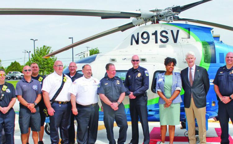 Law enforcement and first responders from Perrysburg, Wood County and the surrounding area join with officials from Mercy Hospital Perrysburg to remind residents of the importance of buckling up, whether as a driver or passenger.