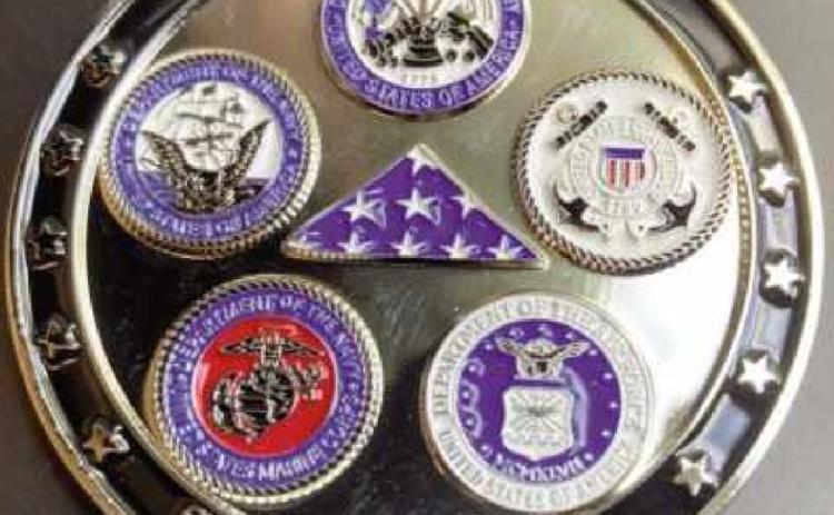 Memorial Challenge coins on sale at Way Library