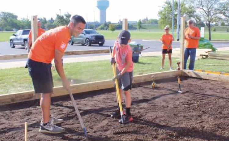 Home Depot builds a garden for Fort Meigs Elementary students