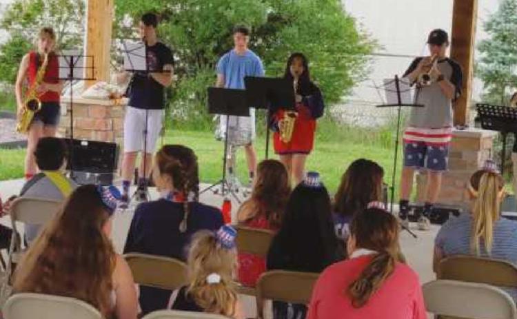 The band, from left: Ashley Murray, Noah Palicki, Josh Boyers, Faith Obaob, Chase Mackiewicz, Owen Laib and Alex Murray.