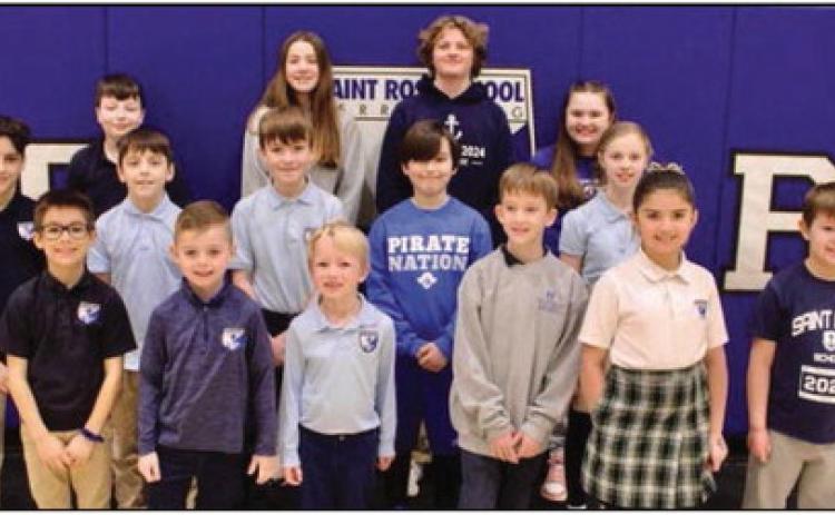 St. Rose ‘Be Kind’ students honored in January
