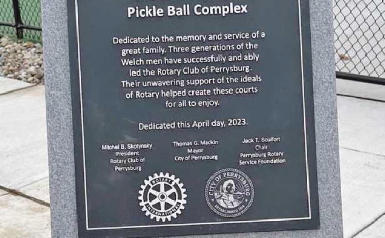 Pickleball courts to be dedicated in honor of Welch Publishing family members