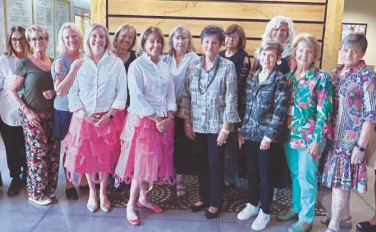 Members of the Trunk Show Committee are, from left: Heather McCarroll, Judy Reitzel, Kathy Bayes, Katie Roberts, Terri Radke, Kay Peterson, Karen Hinkson, Linda Justen, Annette Sipp, Judy Ashley, Connie Murphy, Nona Snell, Bonnie Ash, Jackie Taylor and Kiran Rai.