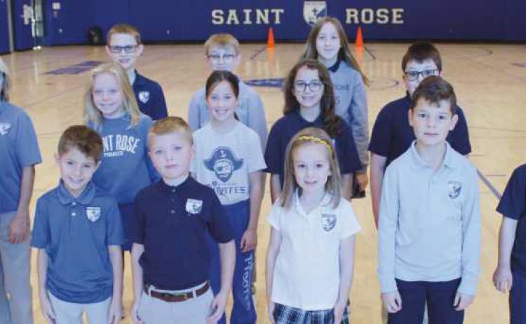 St. Rose School selects ‘Be Kind’ students for October