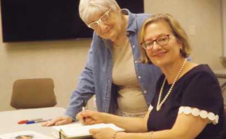 Dr. Houck in 2019 with author Amy Greenberg at Way.