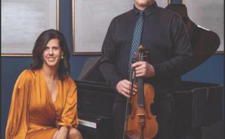 Susan Bernard, piano, and Aaron Rutter, violin.