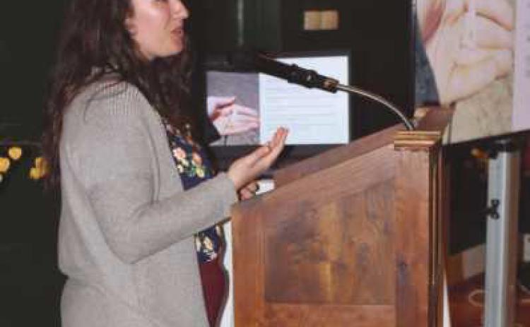 Laura Bossio, University of Michigan archaeologist, was the guest speaker.