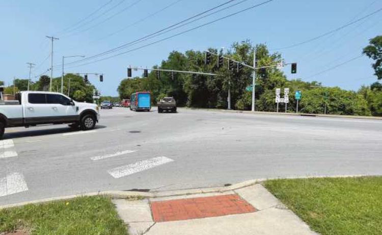 The current intersection of West Front Street and State Route 25.