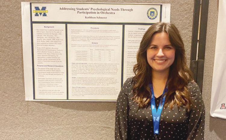 Kathleen Schnerer presents her master’s thesis at the American String Teachers Association Professional Development Conference.