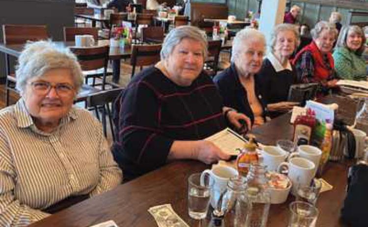 Ladies from the New Century Club, from left, Sue Schiffman, Pat Jacobsen, Helen Haas, Nancy Ruess and Jan Just.