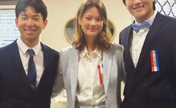 From left: Alex Ban, Iris Weisstein and Robinson Zhang.
