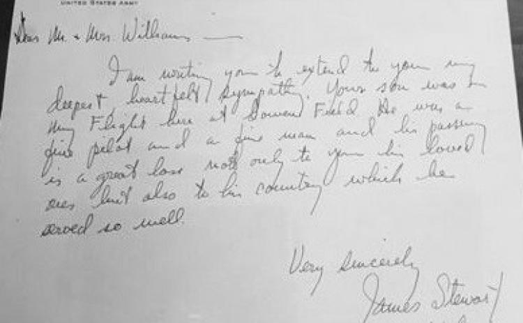 Jimmy Stewart’s letter of condolence.