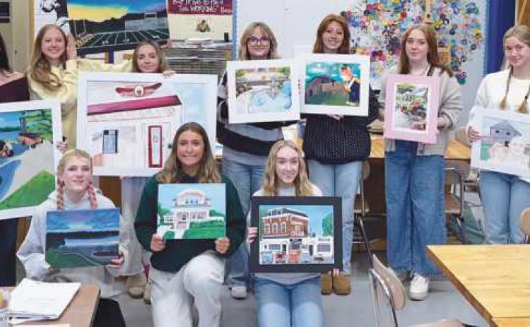 Honors painting class.