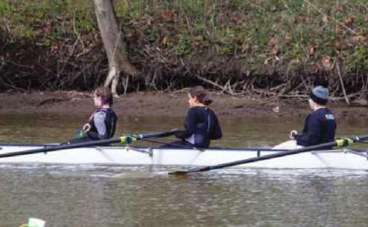 Womens JV4–Coxswain Keith Ohanian, Lexi Axe, Grace Navarette, Maggie Pummill and Anna Harbauer.