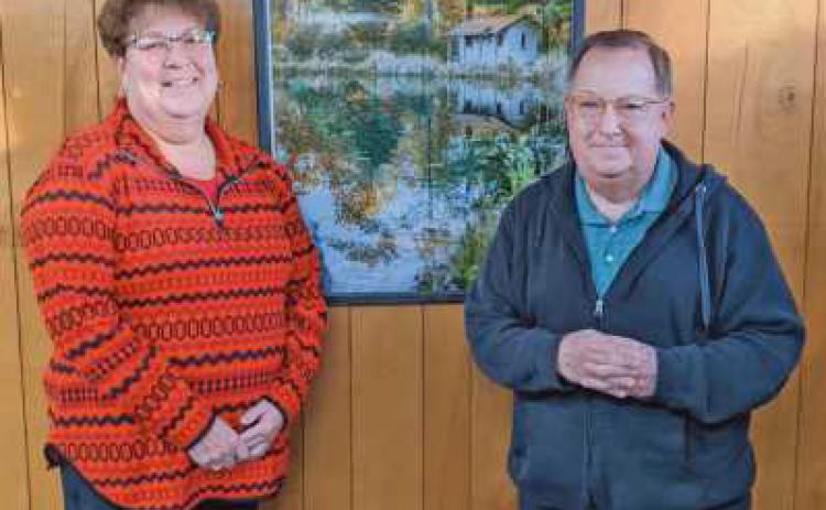 Denny Parish with Sandy Wiechman, chairman of the park board.