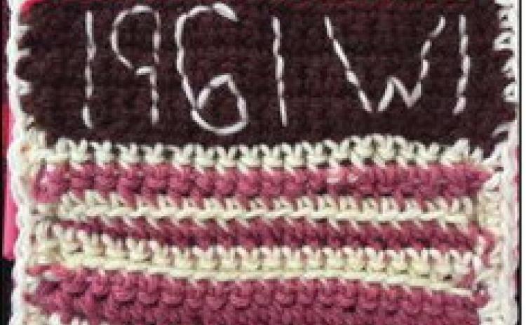 March Square of the Month, created by Carol Schneider, featuring her wedding year.