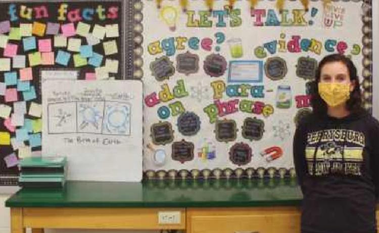 “We hardly ever read textbooks. I use a Socratic questioning technique,” said Corinne Roach. “It’s a great way for students to take ownership of learning.”