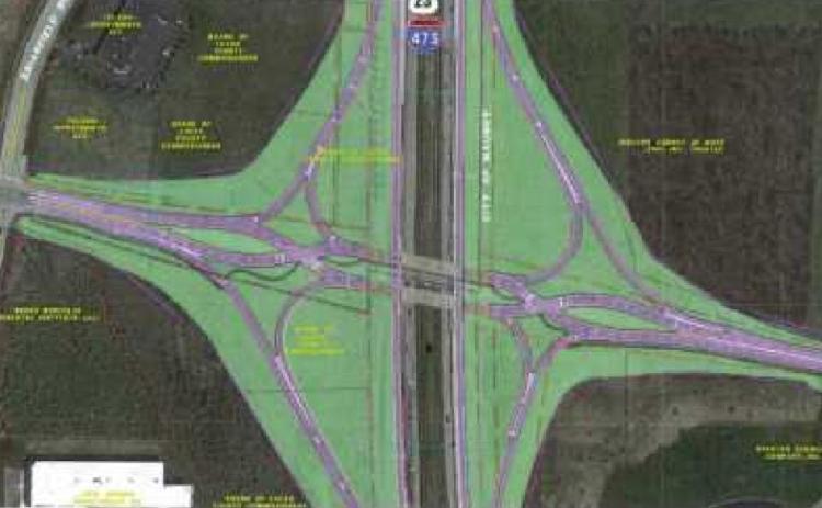 Above is a rendering of the new divergent diamond interchange on U.S. Route 20A.