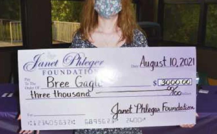 Janet Phleger Foundation awards scholarship to PHS grad Bree Gagle