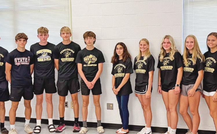 PJHS track team recognized by school board