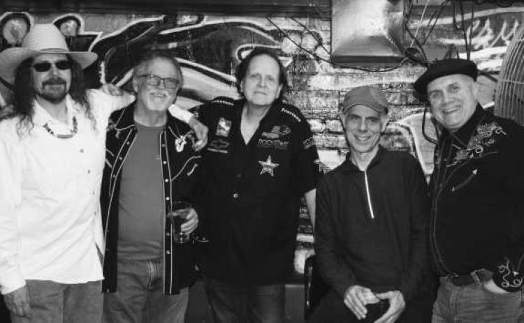 Band members are, from left: Rick Gerbeck, Mike Malone, Randy Monk, Dave Athanas, and Dave Cubbedge.