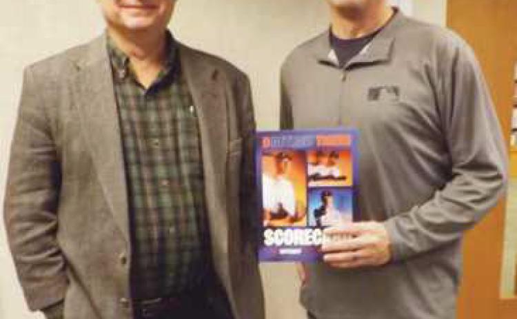 On November 16, Perrysburg resident Ron Kleinfelter gave a talk at Way Public Library discussing his duties as an official scorer for the Detroit Tigers. Mr. Kleinfelter, on the right, is seen here with Perrysburg resident, David McClough.