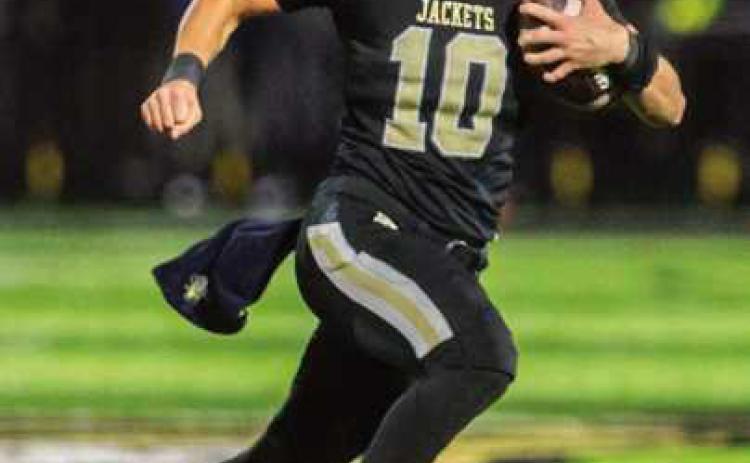 Sophomore quarterback Brady Maxwell ran the ball for four consecutive plays, ultimately scoring a touchdown.