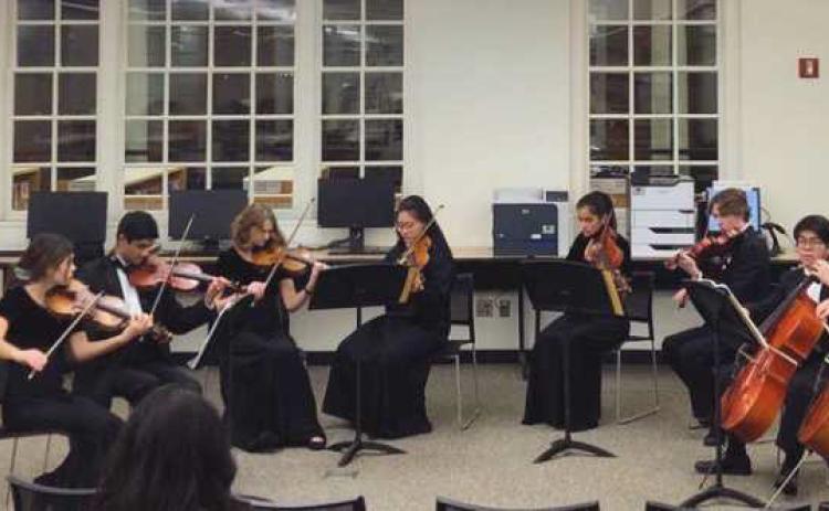 PHS Select Strings perform at Way Library