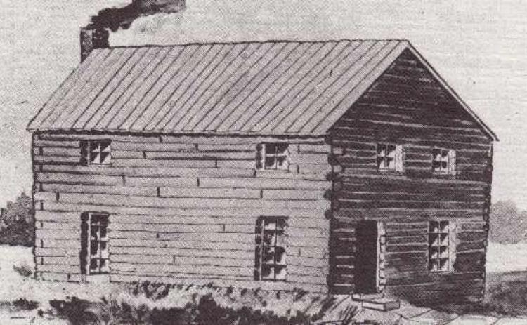 Site of George Porter’s trial. The drawing is misleading. In 1830 the building was still in a thicket of trees.