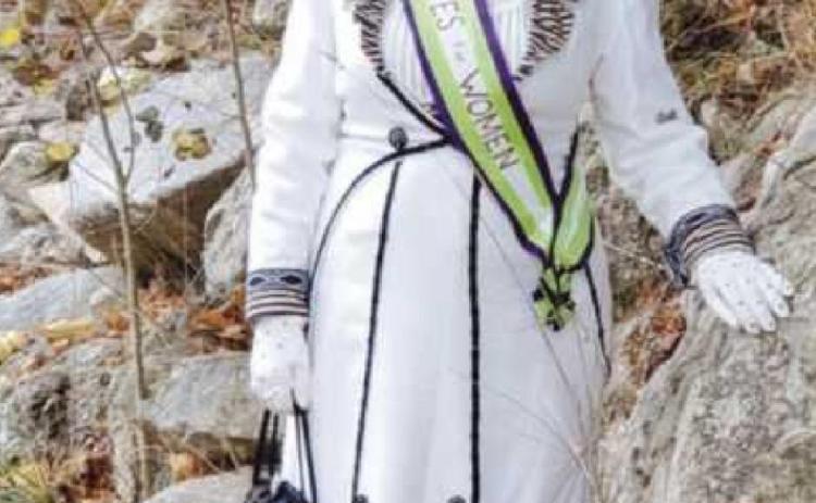 At the June 22 program, Kathy Dowd will present a fashion show of what suffragists wore.
