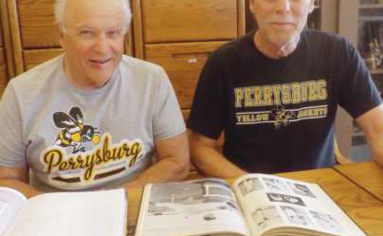 R.J. Steinline, left, held PHS record with 57 tackles in 1955. Rick Steinline, right, helped lead PHS to an undefeated season in 1962.