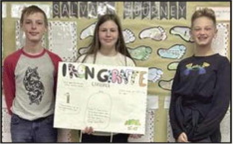 From left: Graydon Ward, Alexa Steep and Thomas McQuillen led students in raising money for the Iron Giraffe Challenge.