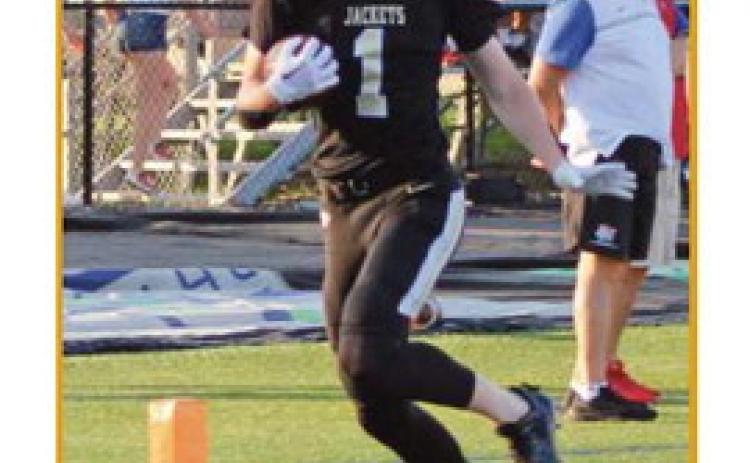 Wide receiver Gavin Fenneken hauls in a pass for a touchdown en route to the domination of St. Francis.