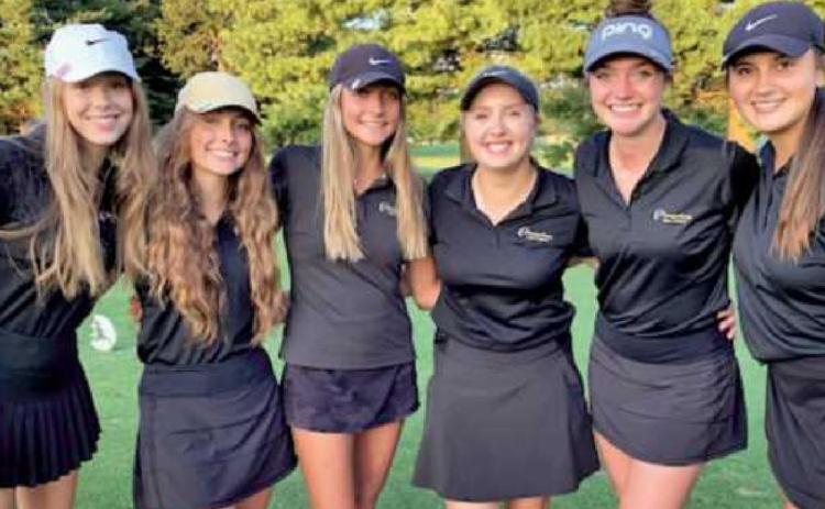 Members of the golf team are from left Sophia Strzesynski, Ariyah Ellis, Sydney Deal, Summer Boedeker, Olivia Eisaman and Paige Feldkamp.