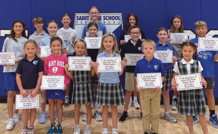 St. Rose ‘Be Kind’ students for September